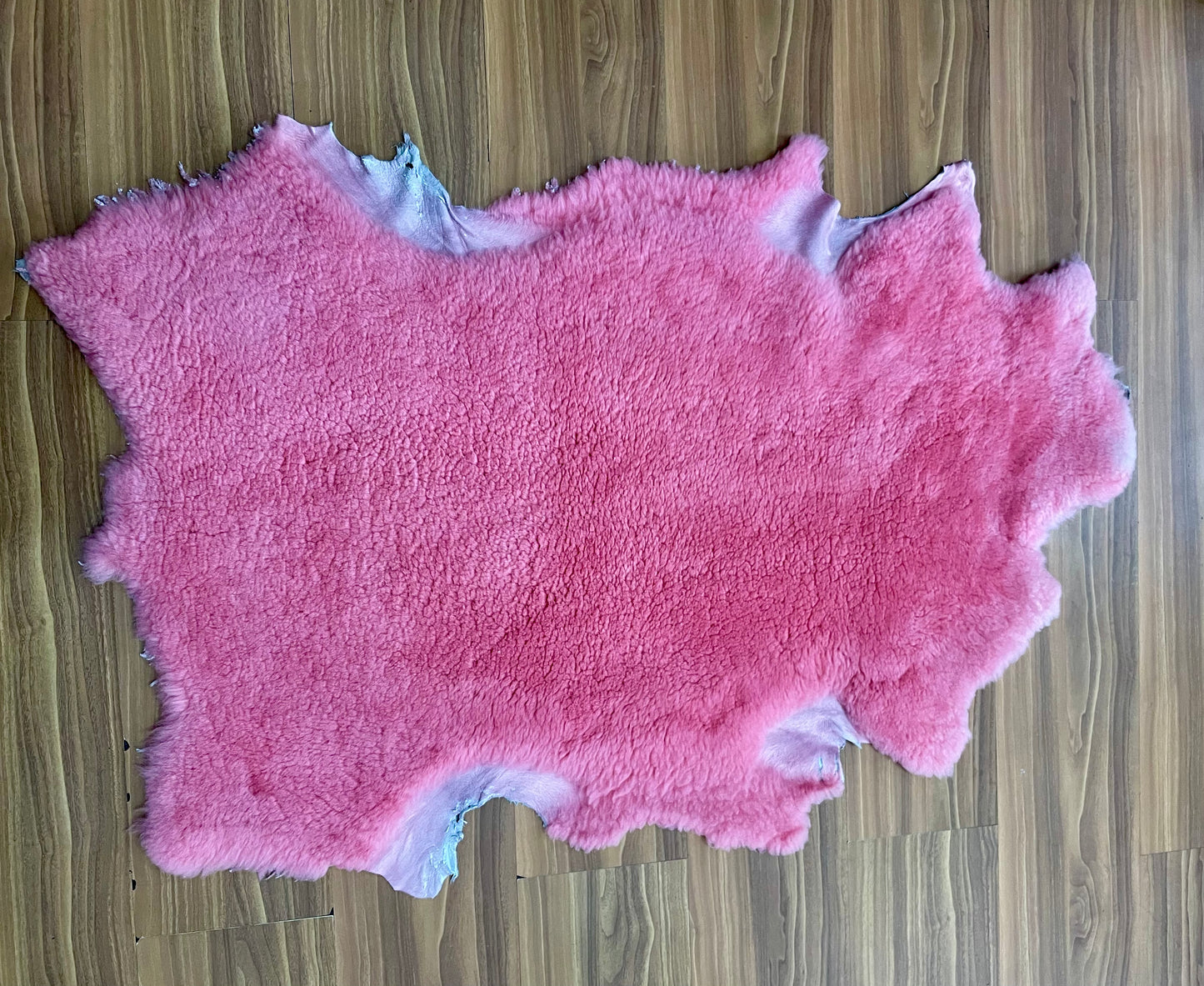Fluffy Real Pink Sheepskin