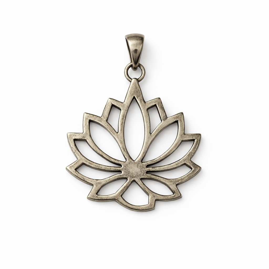 Sterling Silver Lotus Pendant