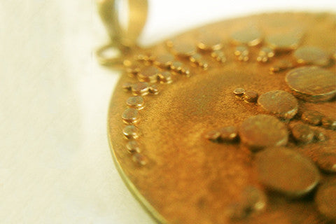 Sacred Geometry Constellation Celtic Maze Pendant – Copper