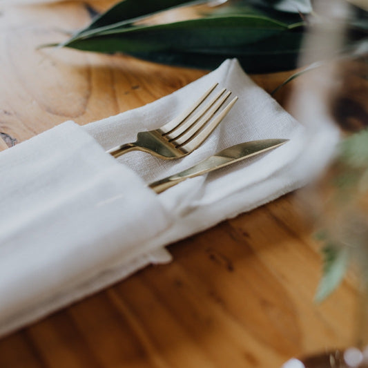 Gold cutlery Event Rental