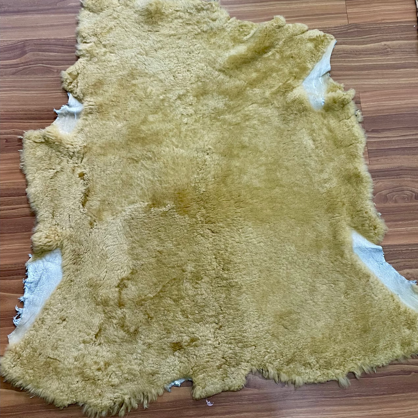 Genuine Fluffy Sheepskin caramel brown
