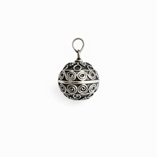 Sacred Jingling Ball Balinese 925 Silver Pendant