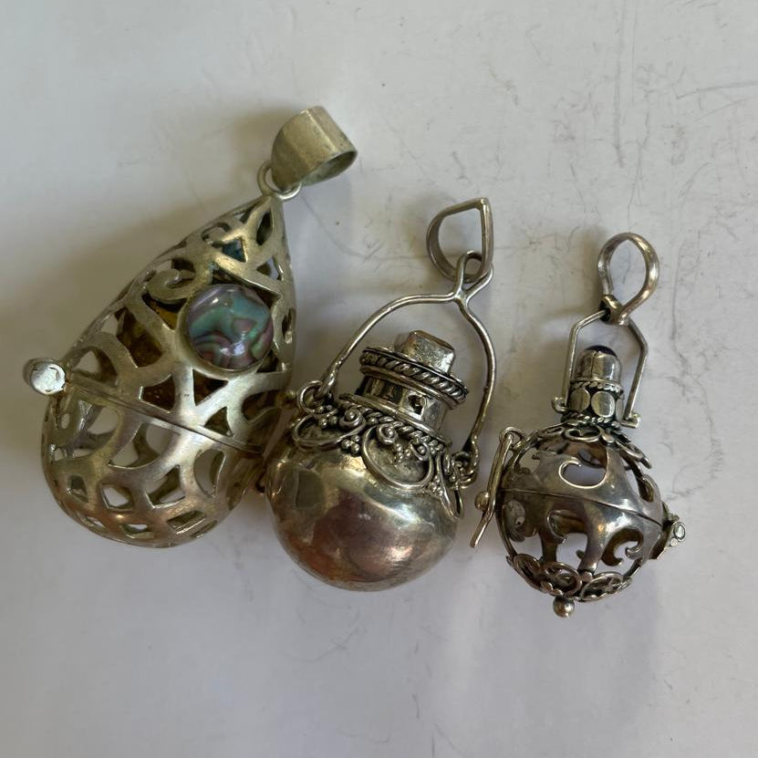 Opening Sterling Silver Opening Filigree Sphere Pendant