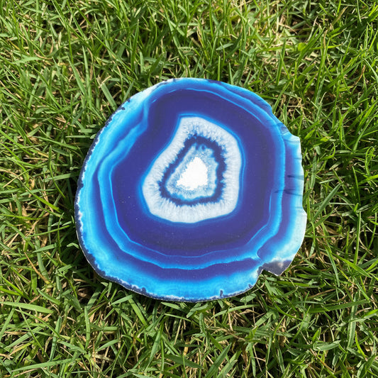 A blue agate image coaster 