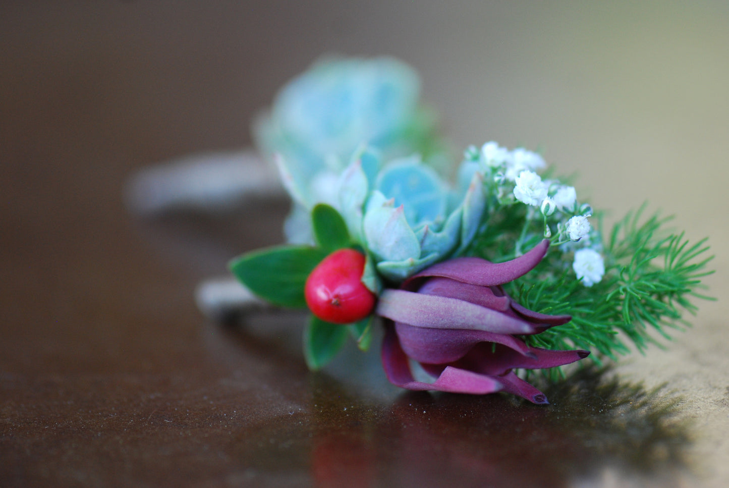Succulent Boutonniere
