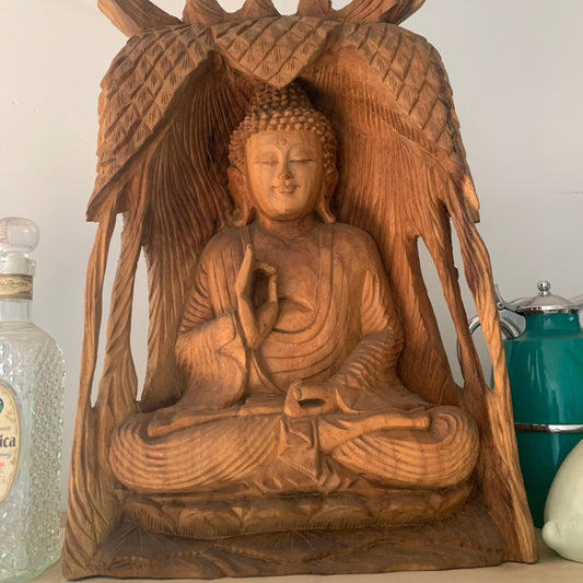 Carved Wooden Sculpture Buddha