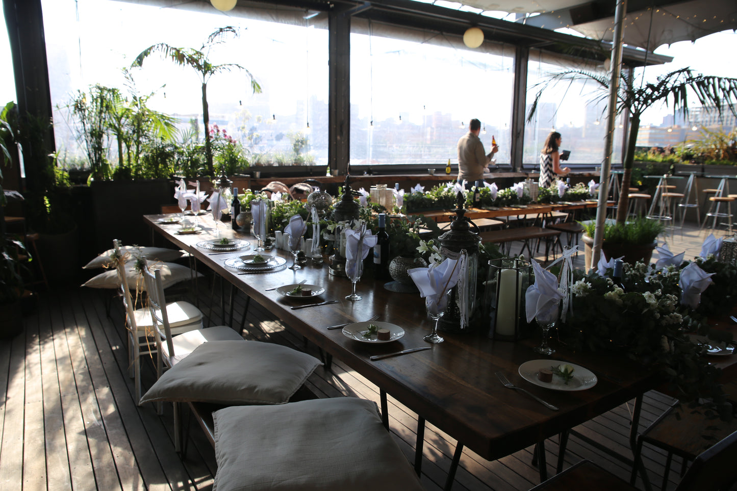 Classic White & Green Decor