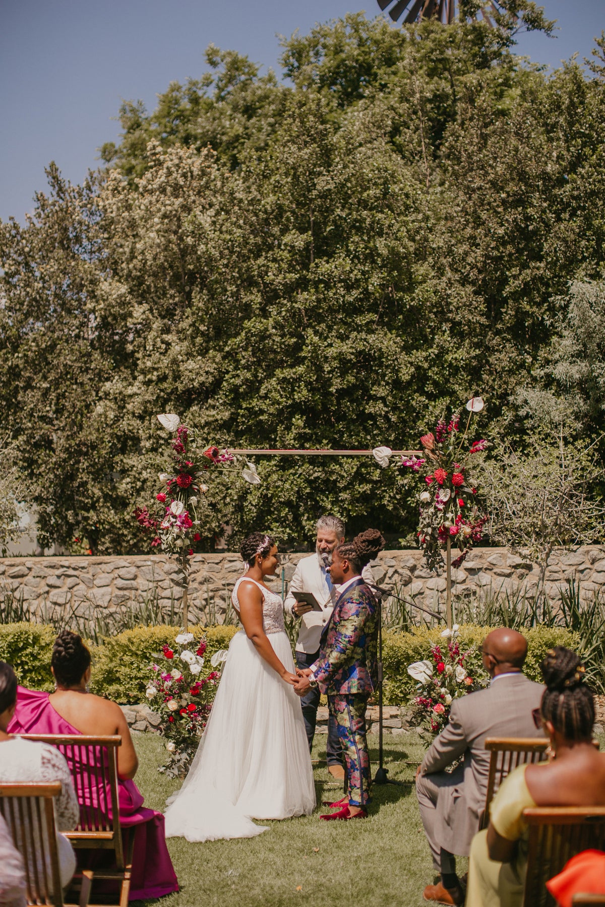 Gold Pink & Greenery Wedding