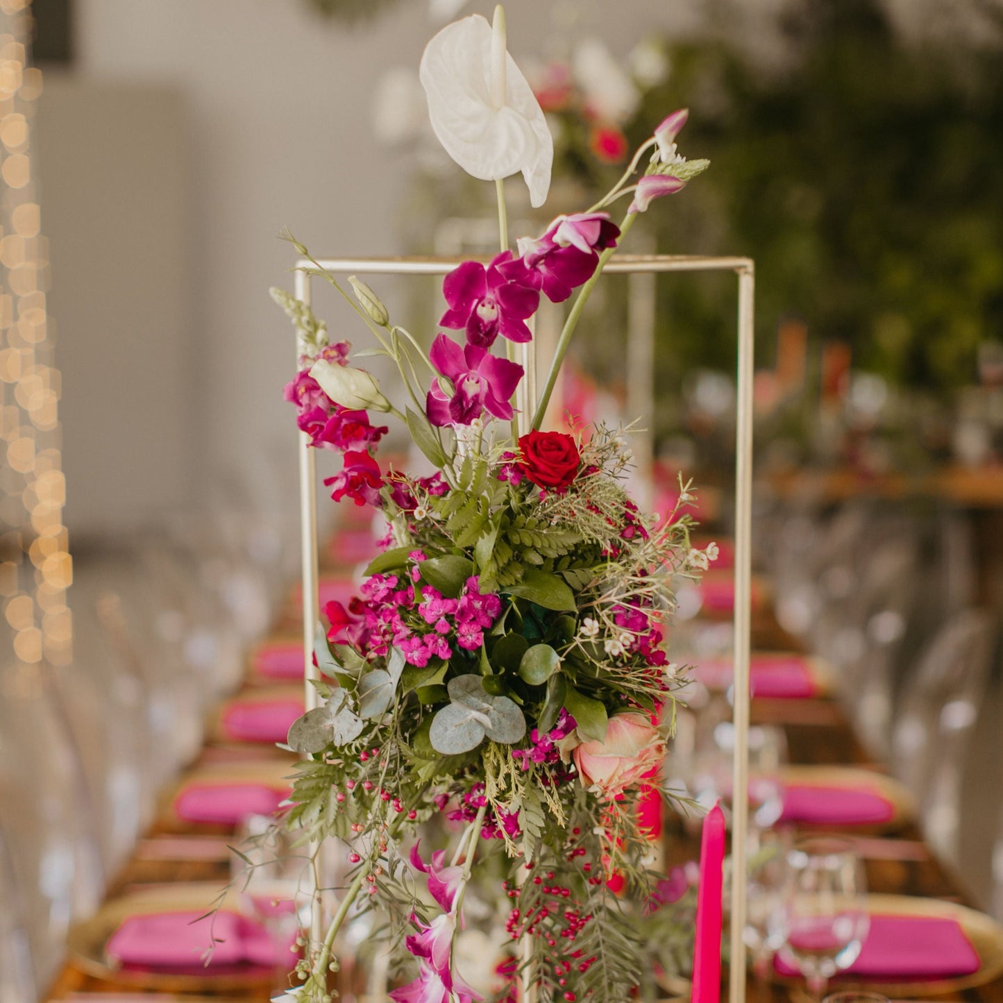 Gold Pink & Greenery Wedding