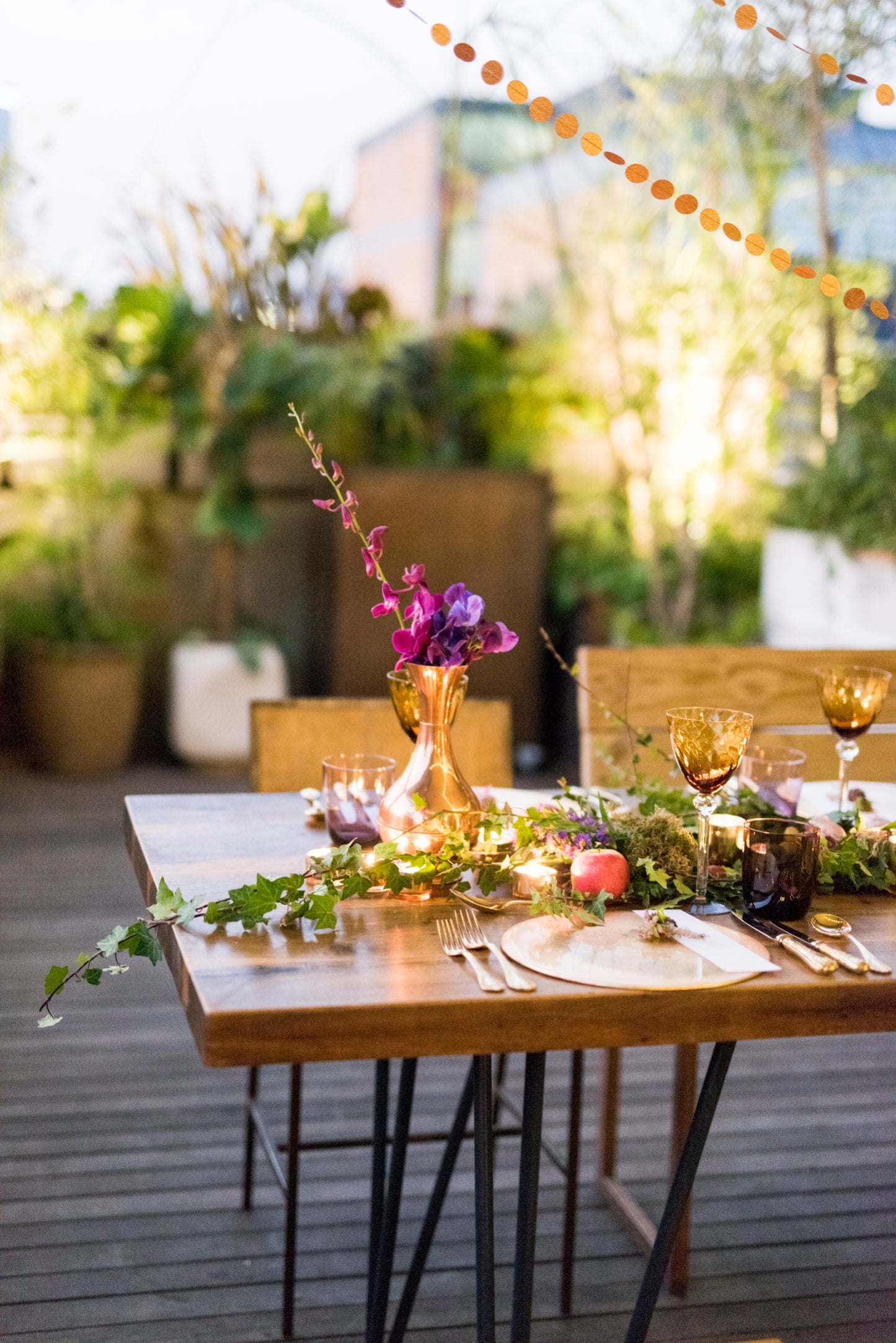 Boho Table florals Event decor 