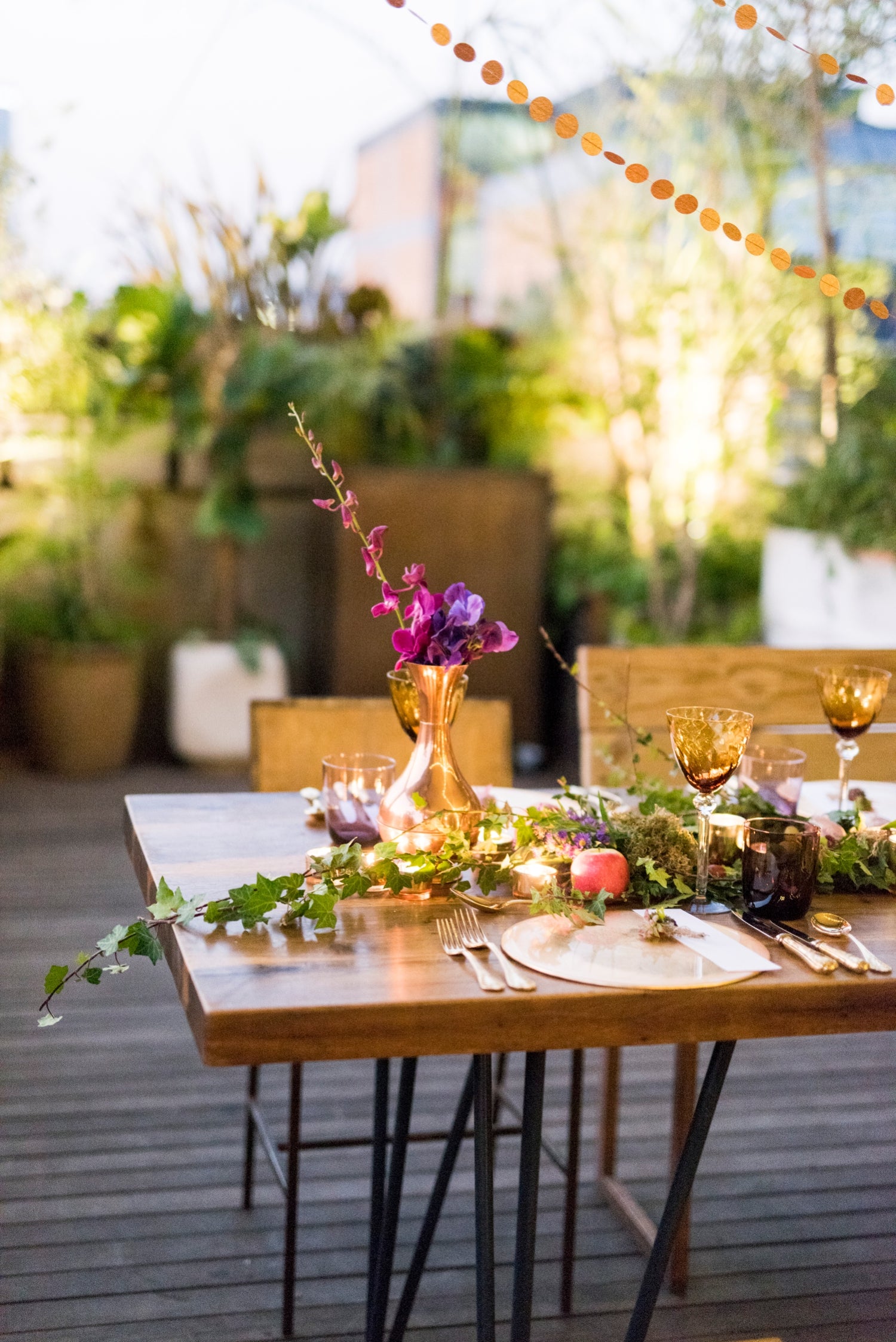 Boho Table florals Event decor 
