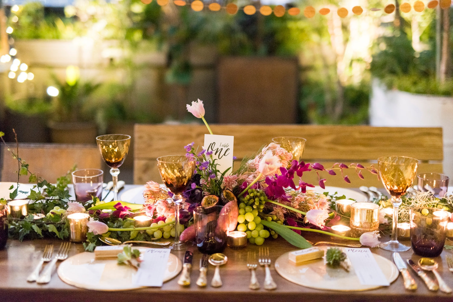 Boho Table florals Event decor 