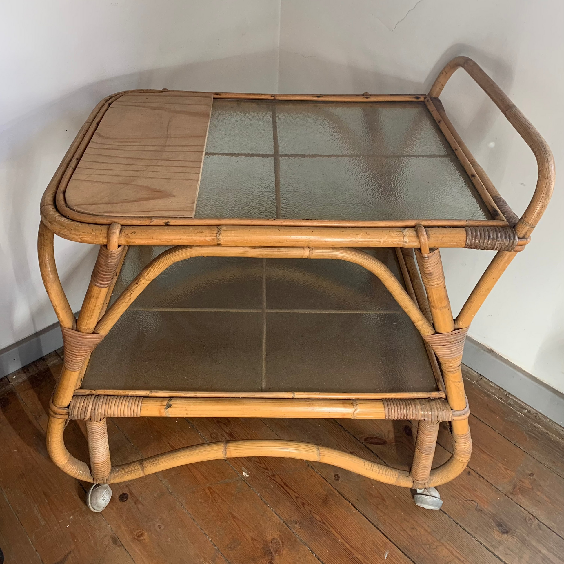 Wicker Drinks Trolley
