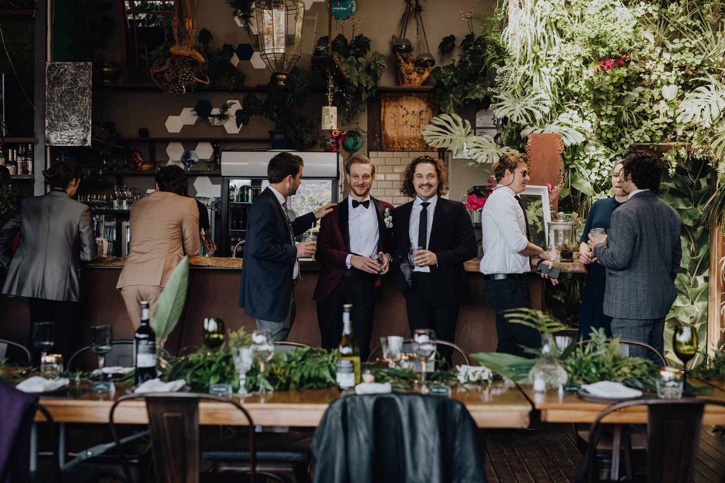 Lush Green & Gold Modern Wedding